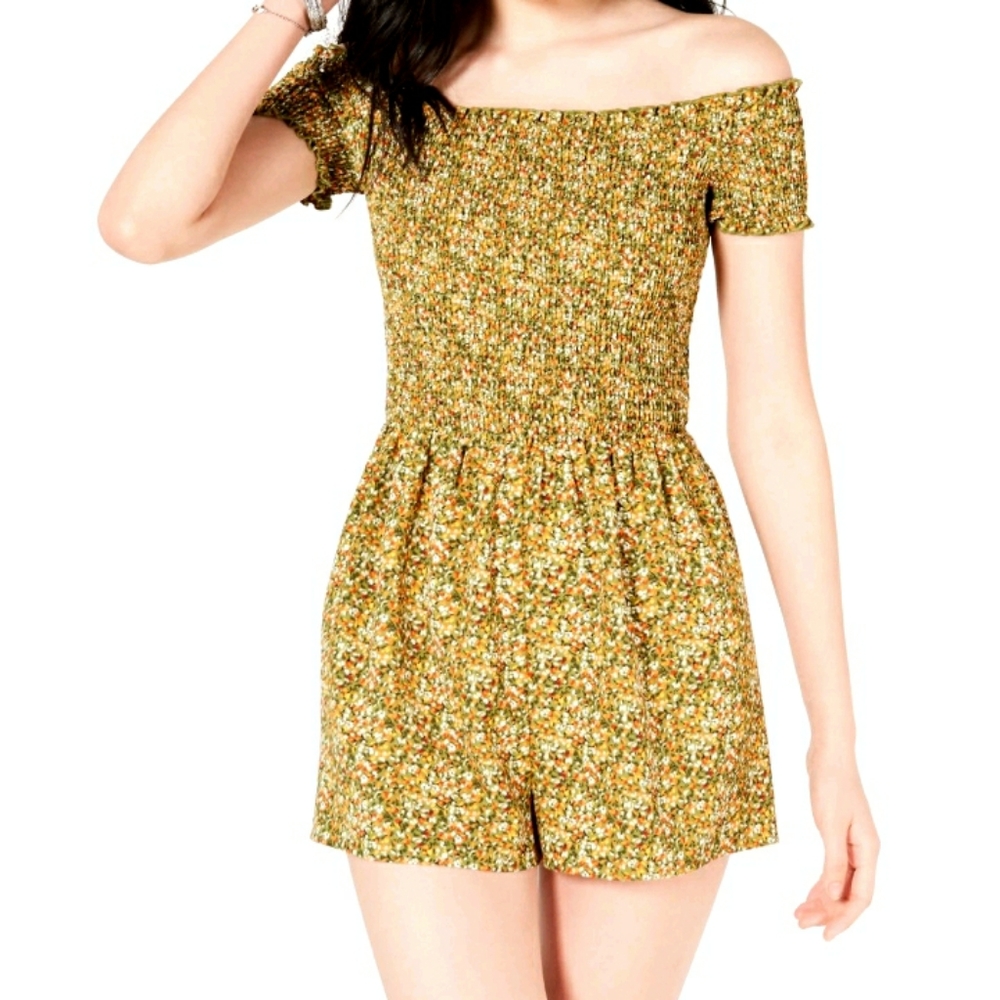 Material Girl Floral Smock Romper WD2